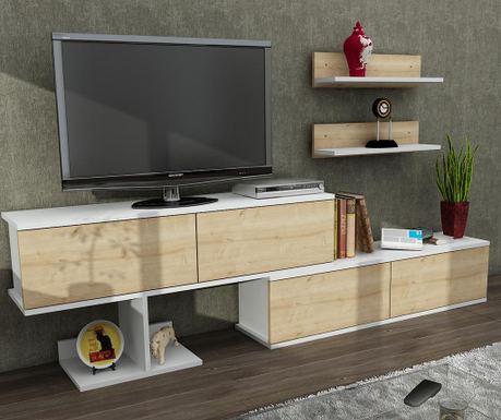 Set comoda TV si 2 polite Maximus