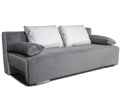Canapea extensibila 3 locuri Georgia Gaian Grey and White