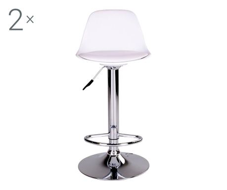 Set 2 scaune de bar Trondheim White
