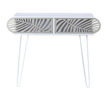 Consola de perete Illia White Leaves