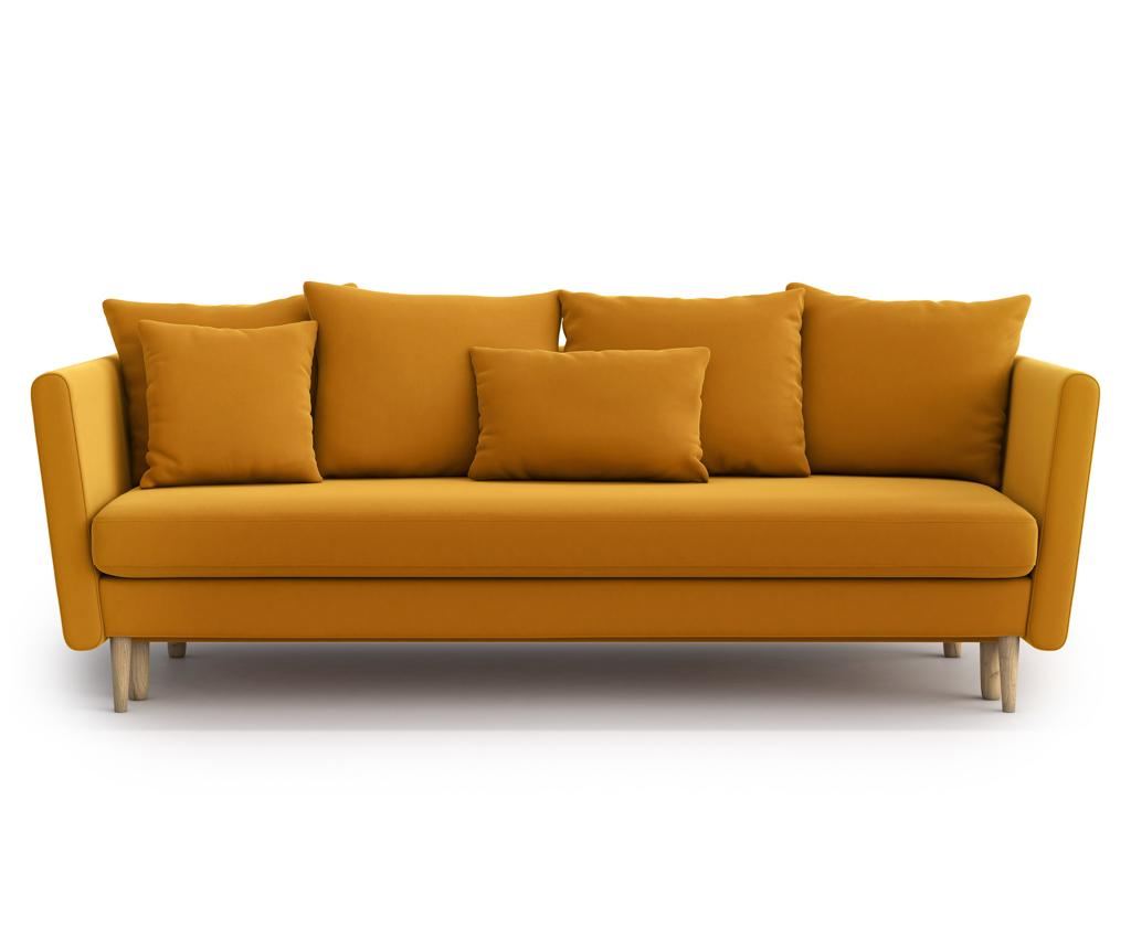 Canapea extensibila 3 locuri Joleen Golden Velvet