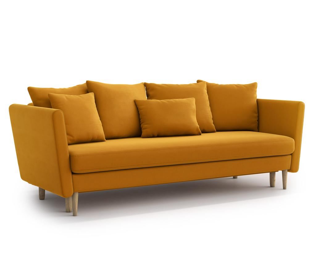 Canapea extensibila 3 locuri Joleen Golden Velvet