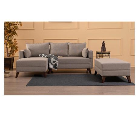 Coltar stanga cu taburet pentru picioare