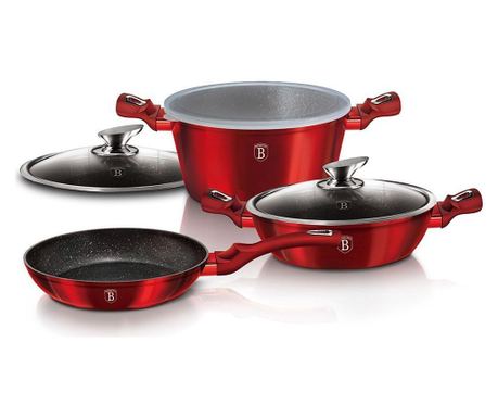 Set pentru gatit 6 piese Metallic Line Burgundy